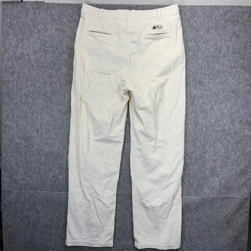Manresa Louis Corduroy Pants Mens XL 34x32 White Cream Preppy Cotton New England
